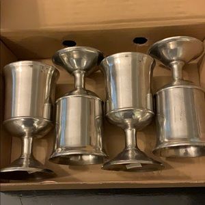 SOLD- Pewter wine goblets from Neiman Marcus